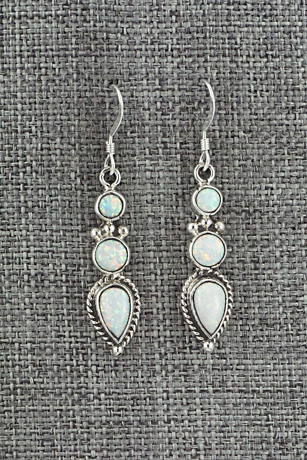 Opalite & Sterling Silver Earrings - Gary Shorty