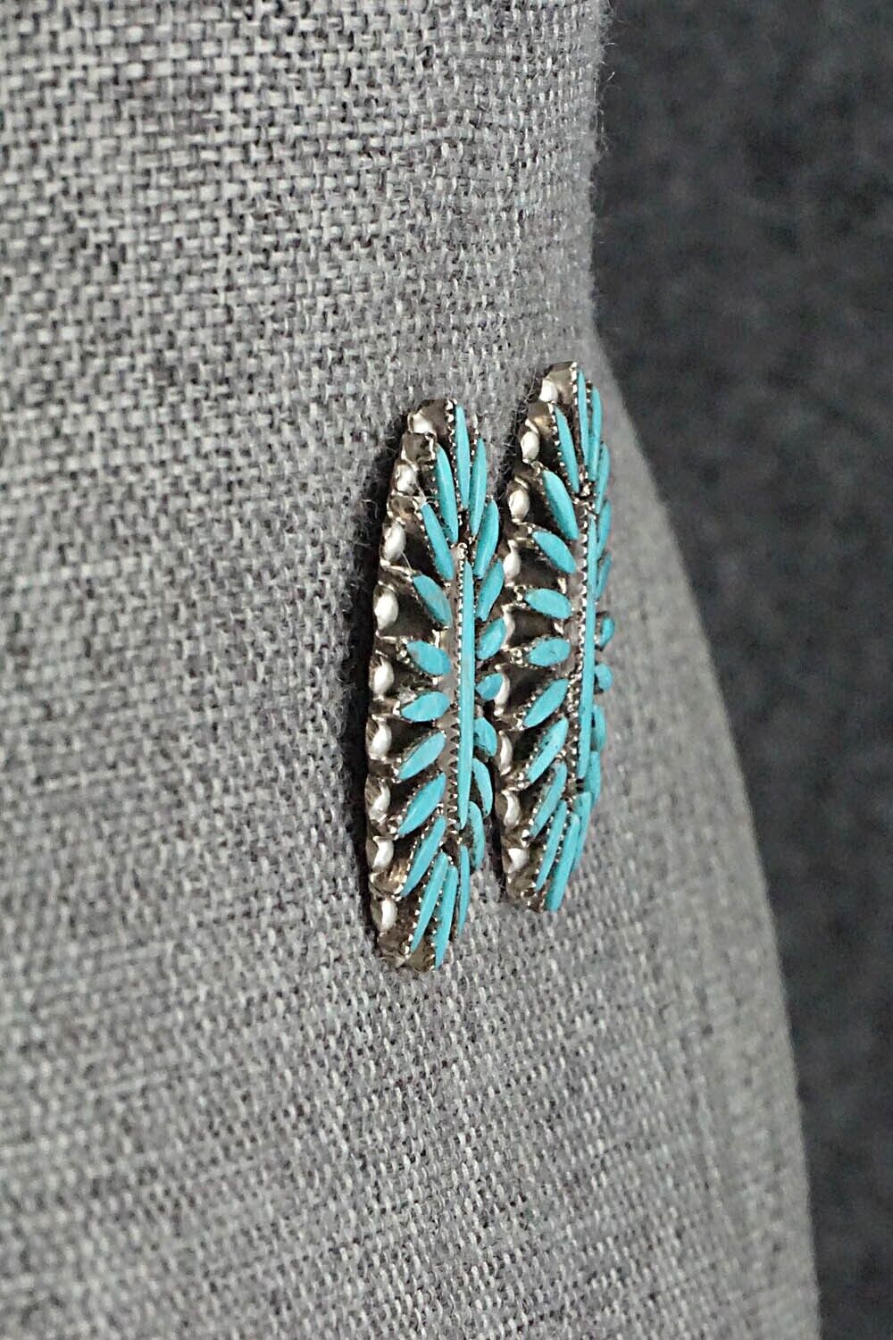 Turquoise & Sterling Silver Earrings - Lorena Peina