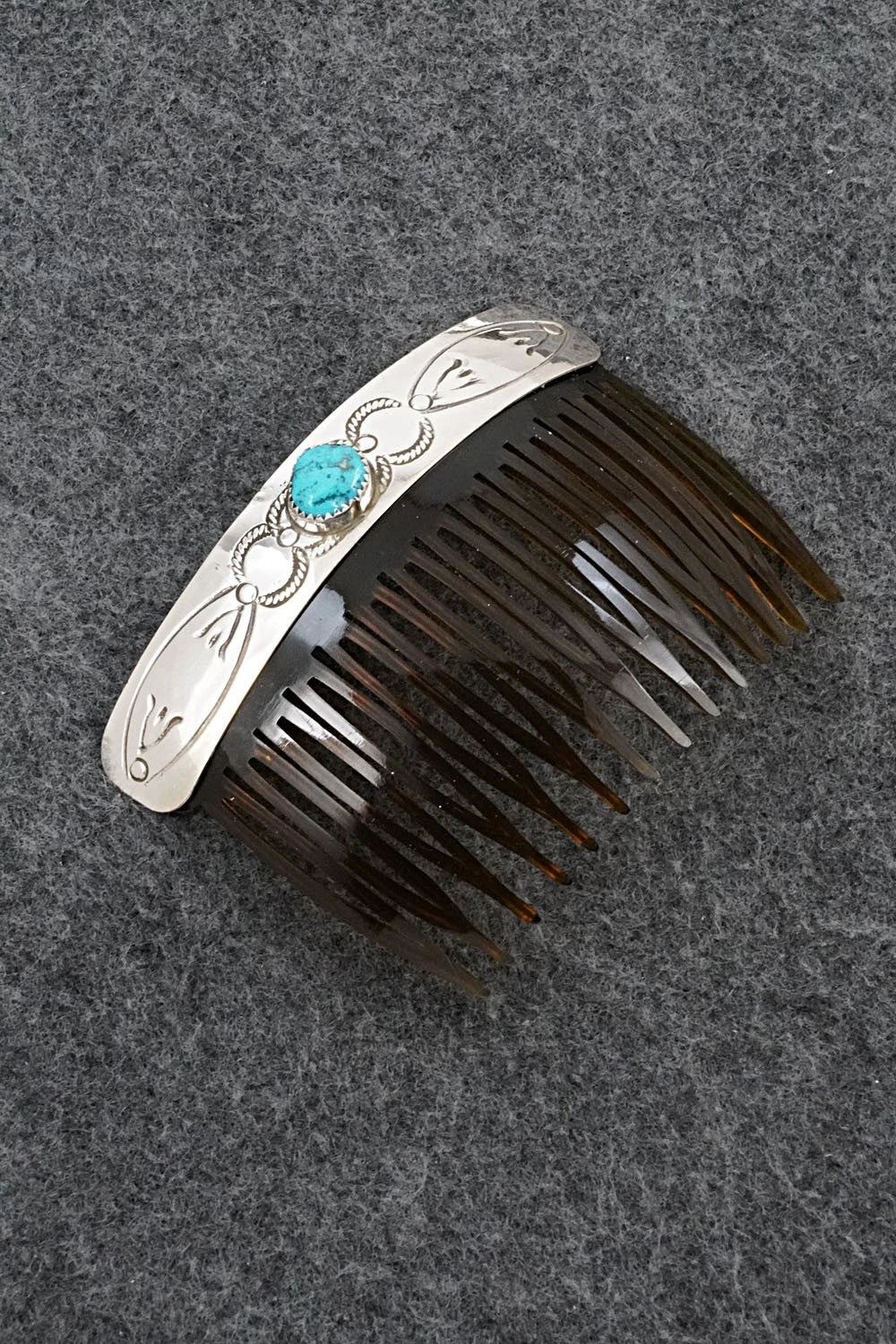 Turquoise & Sterling Silver Hair Combs - Joann Silver
