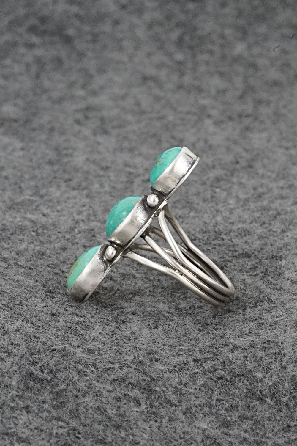 Turquoise & Sterling Silver Ring - Verley Betone - Size 8