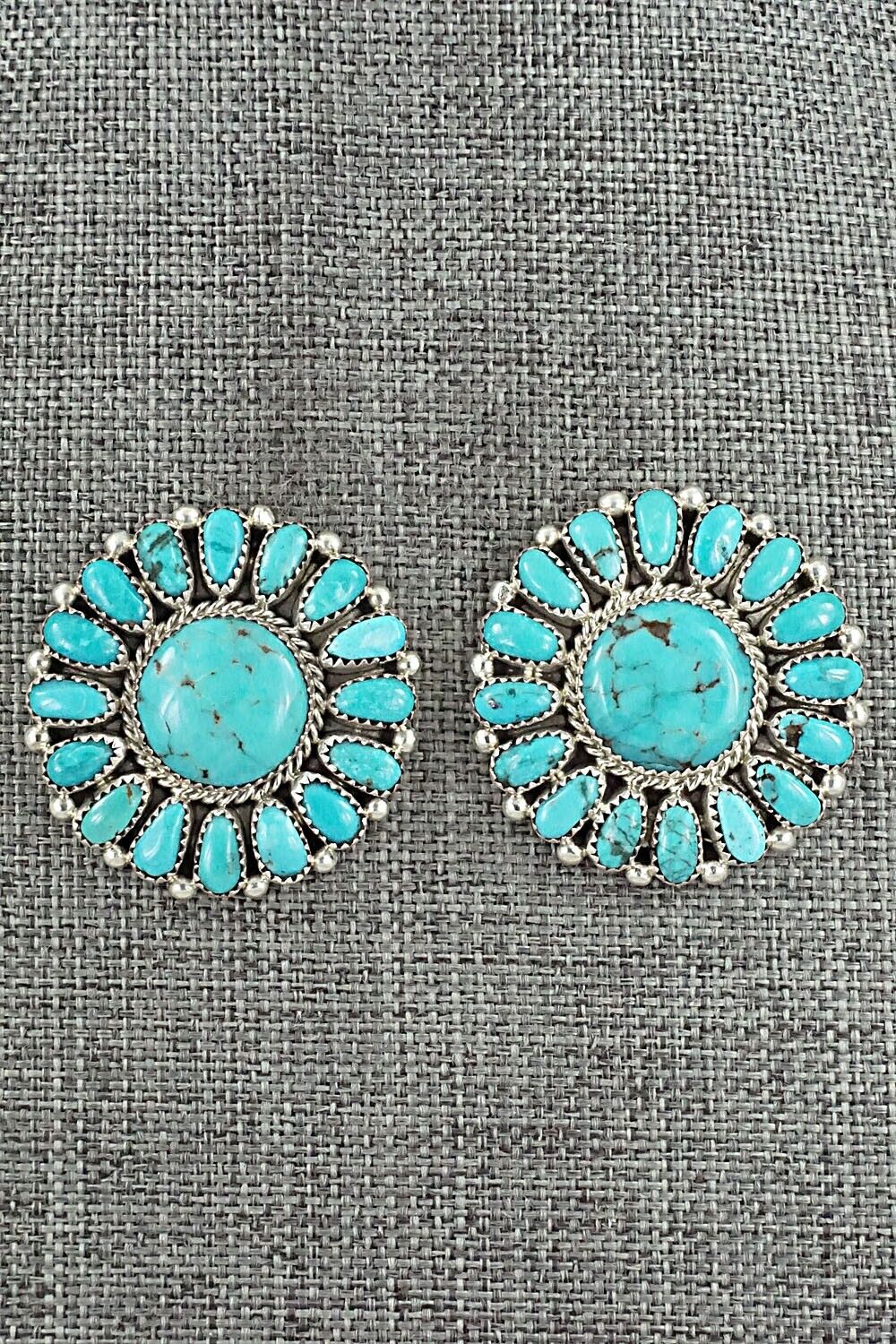 Turquoise & Sterling Silver Earrings - Jaz Wilson