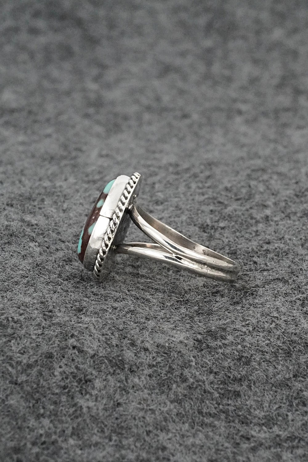 Turquoise & Sterling Silver Ring - Eugene Gruber - Size 7