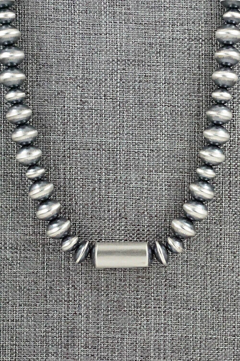Sterling Silver Navajo Pearl Necklace 20" - Preston Haley