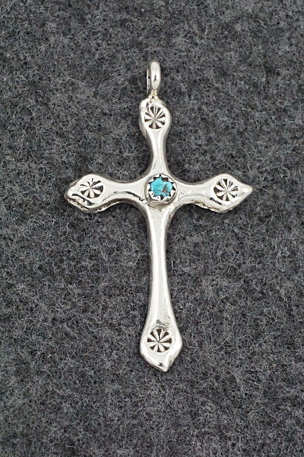 Turquoise & Sterling Silver Pendant - Thomas Johnson