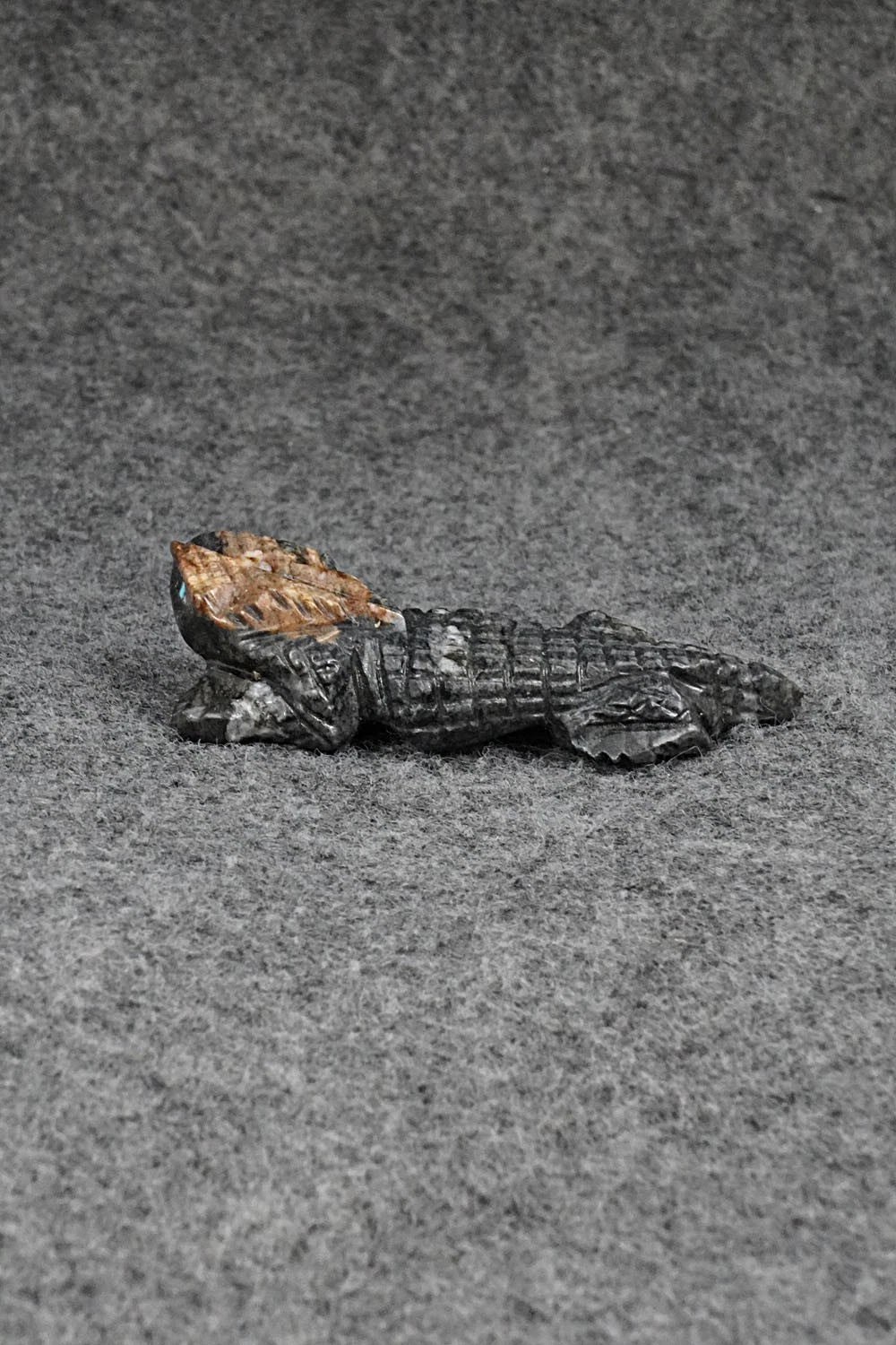 Horned Toad Zuni Fetish Carving - Tony Mackel