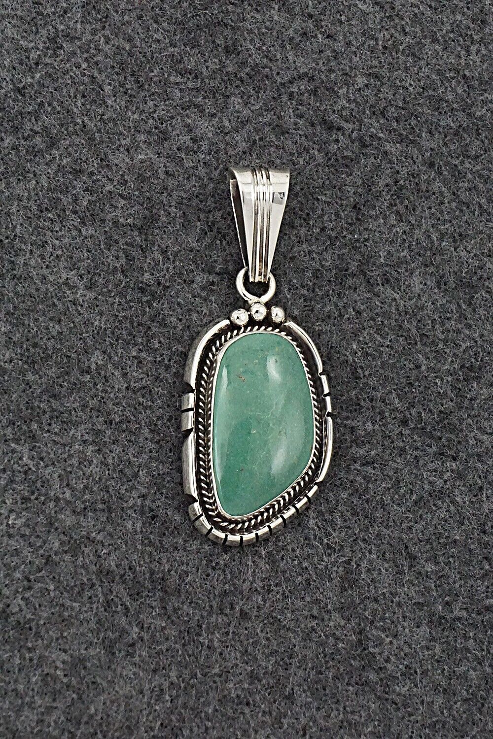 Turquoise & Sterling Silver Pendant - Samuel Yellowhair