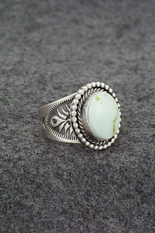 Variscite & Sterling Silver Ring - Samuel Yellowhair - Size 6.5