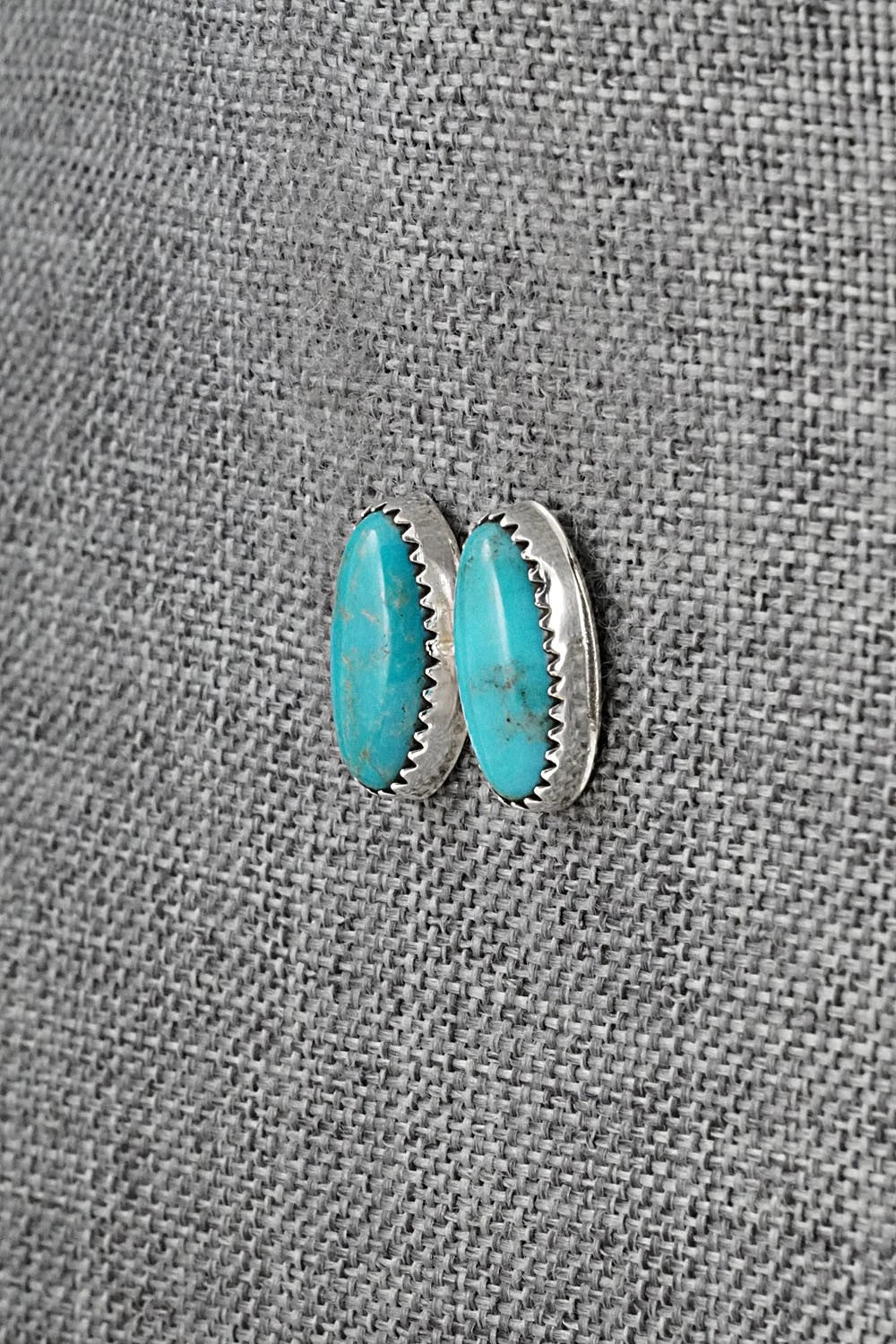 Turquoise & Sterling Silver Necklace and Earrings Set - Murray Hannaweeka
