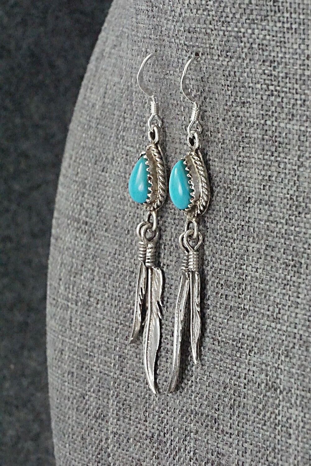 Turquoise & Sterling Silver Earrings - Genevieve Francisco