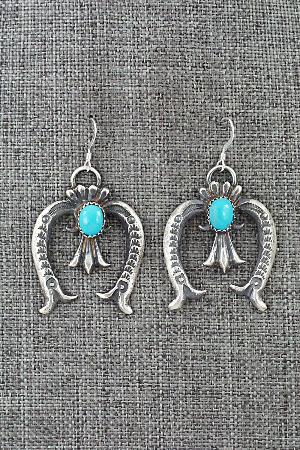 Turquoise & Sterling Silver Earrings - Eva & Linberg Billah