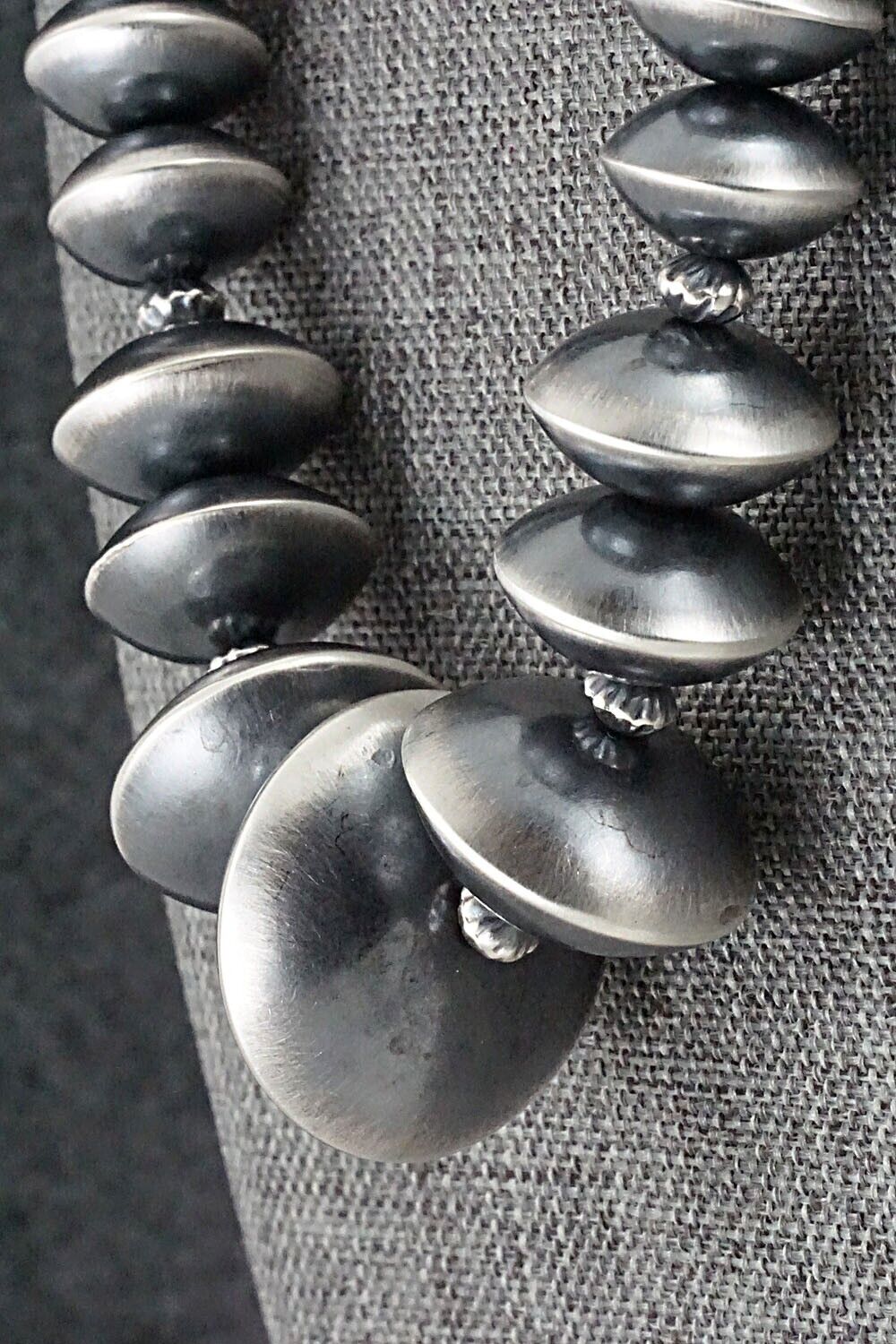 Sterling Silver Navajo Pearl Necklace 20" - Tonisha Haley