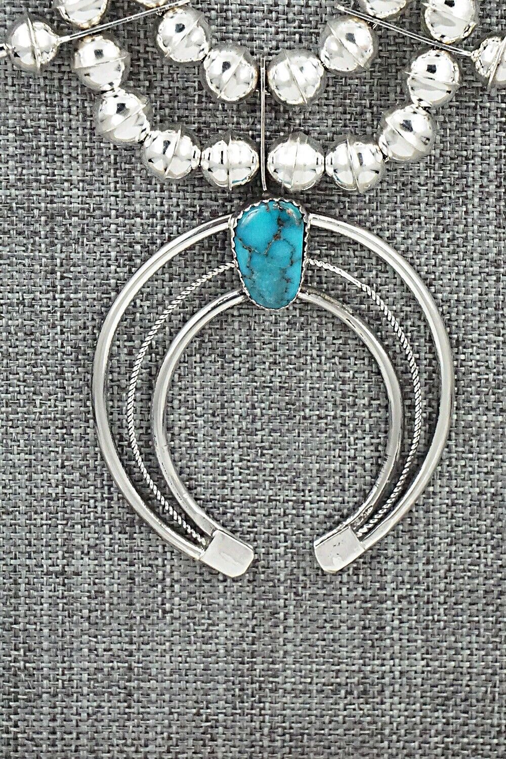 Turquoise & Sterling Silver Squash Blossom Set - Phil Garcia