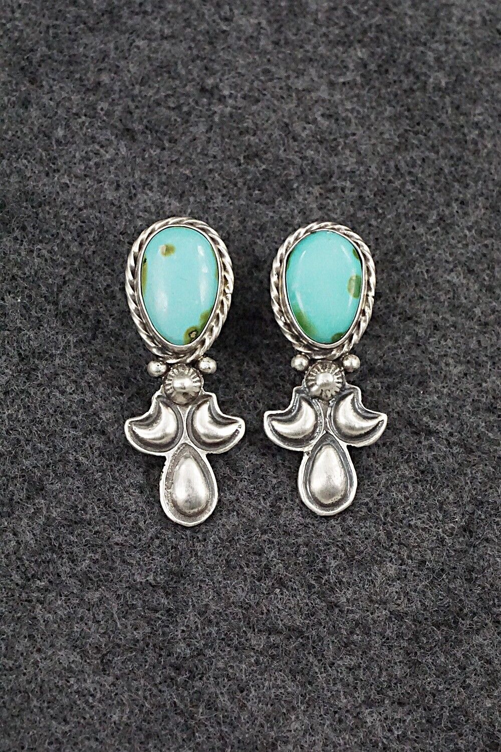 Turquoise & Sterling Silver Squash Blossom Set - Adrienne Gordon