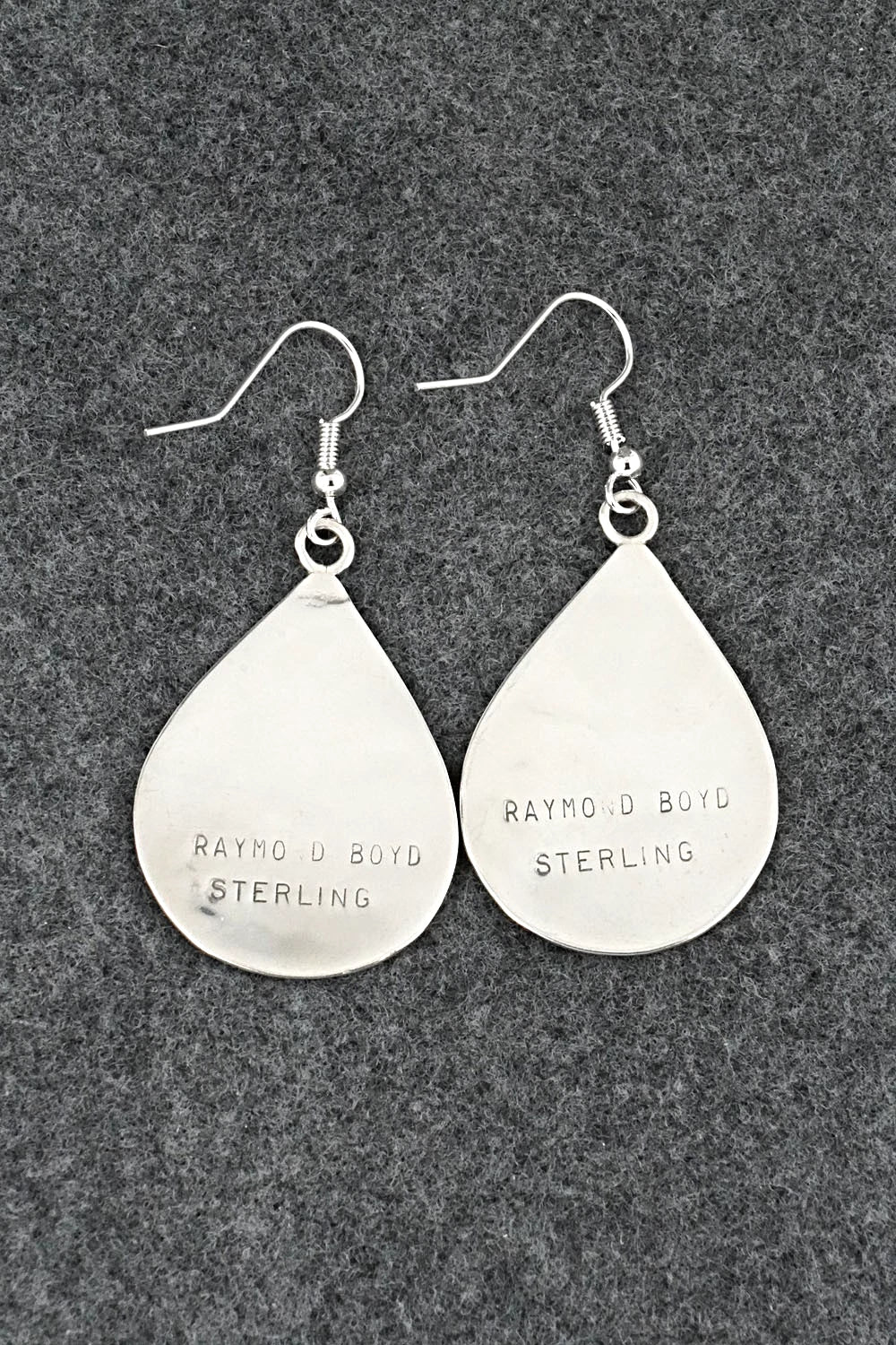 Multi-Stone Inlay & Sterling Silver Earrings - Raymond Boyd