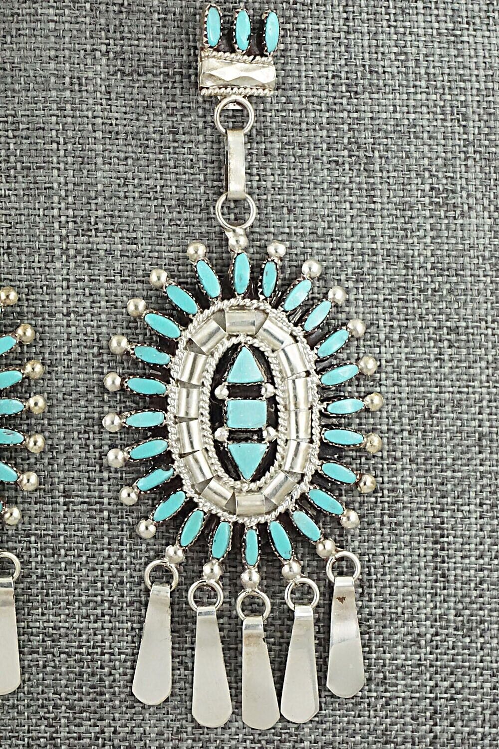 Turquoise & Sterling Silver Earrings - Evonne Hustito