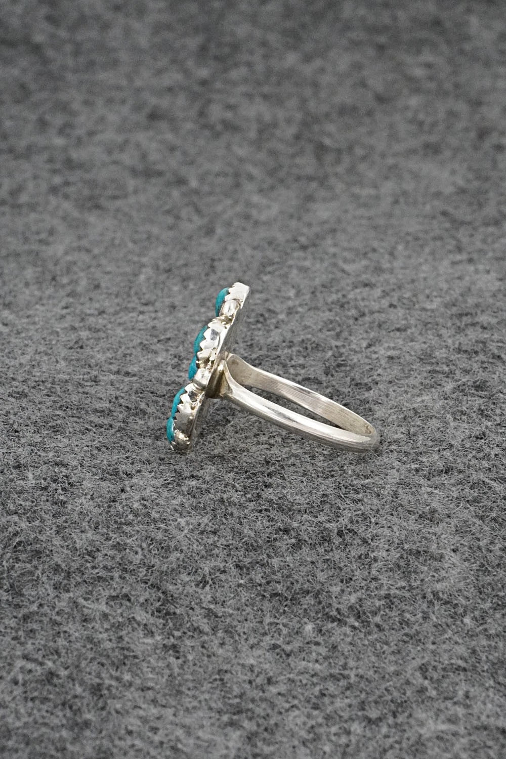 Turquoise & Sterling Silver Ring - Priscilla Reeder - Size 8.5