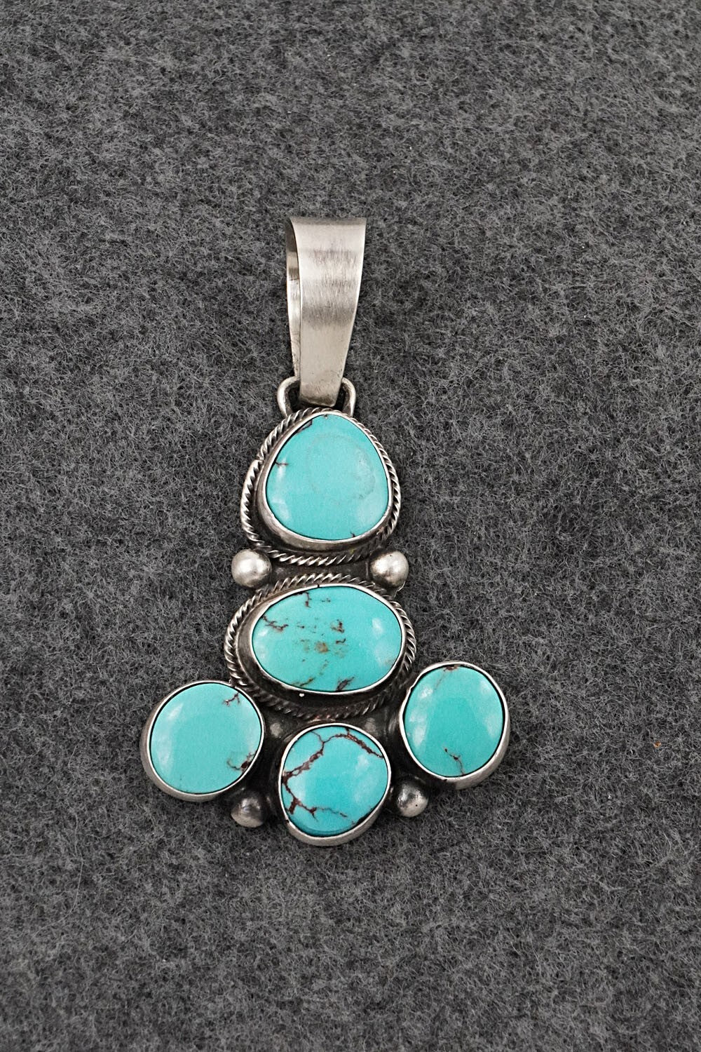 Turquoise & Sterling Silver Pendant and Earrings Set - Bobby Johnson