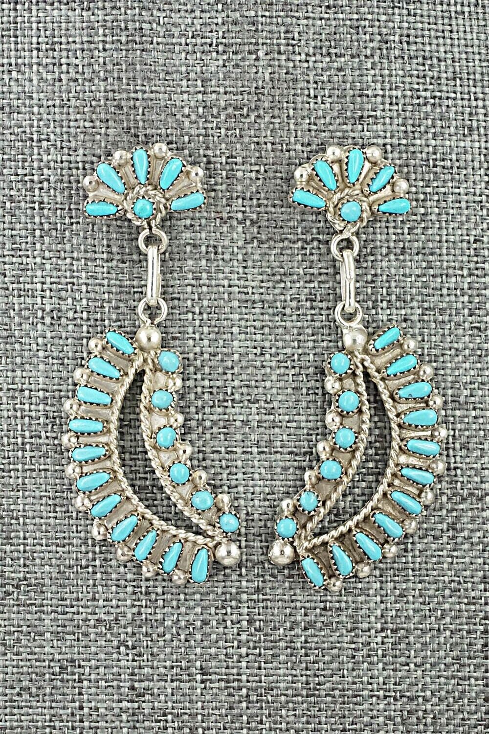 Turquoise & Sterling Silver Earrings - Vangie Lonjose