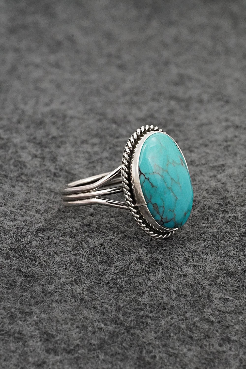 Turquoise & Sterling Silver Ring - Rena Begay - Size 9