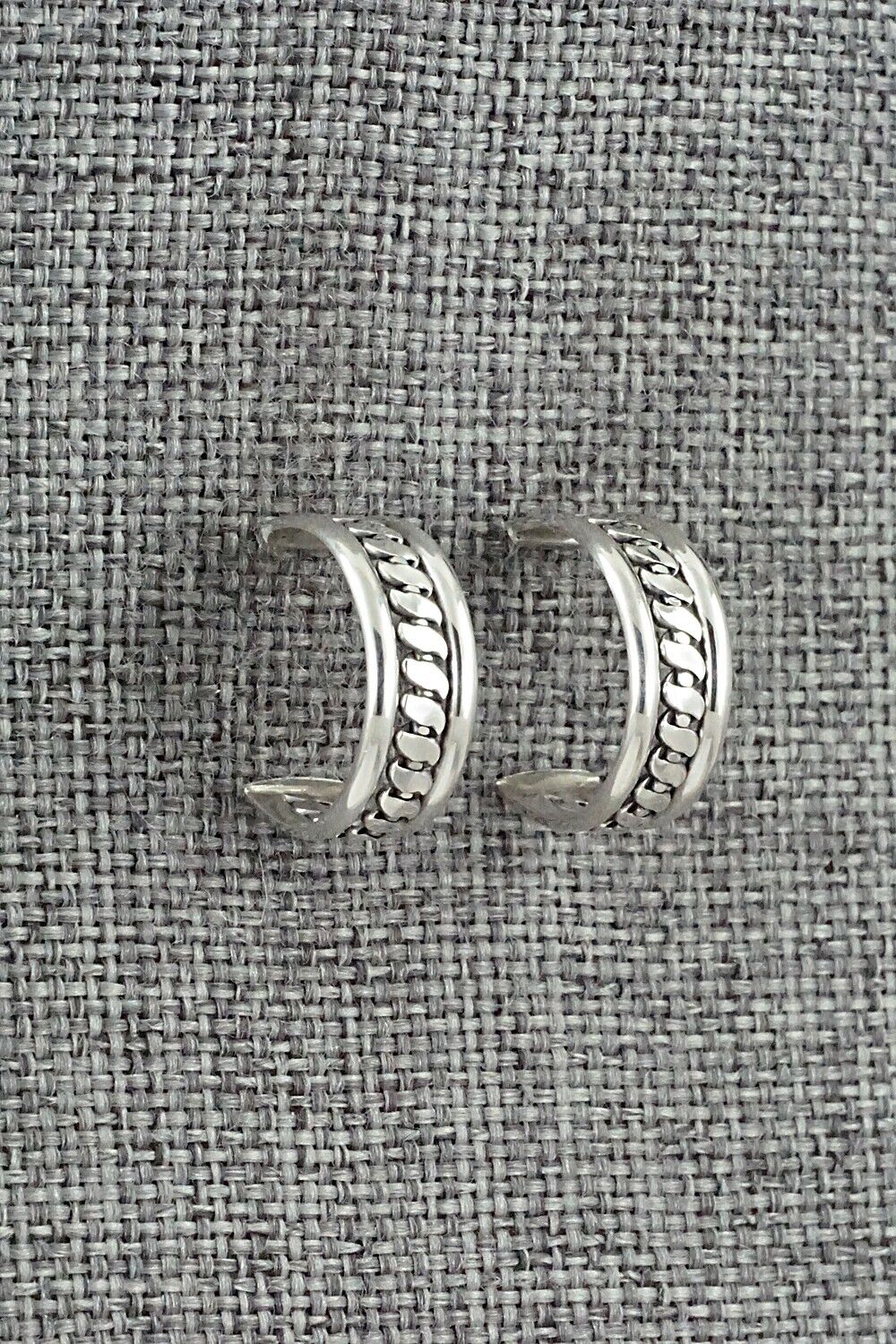 Sterling Silver Hoop Earrings - Caroline Tsosie