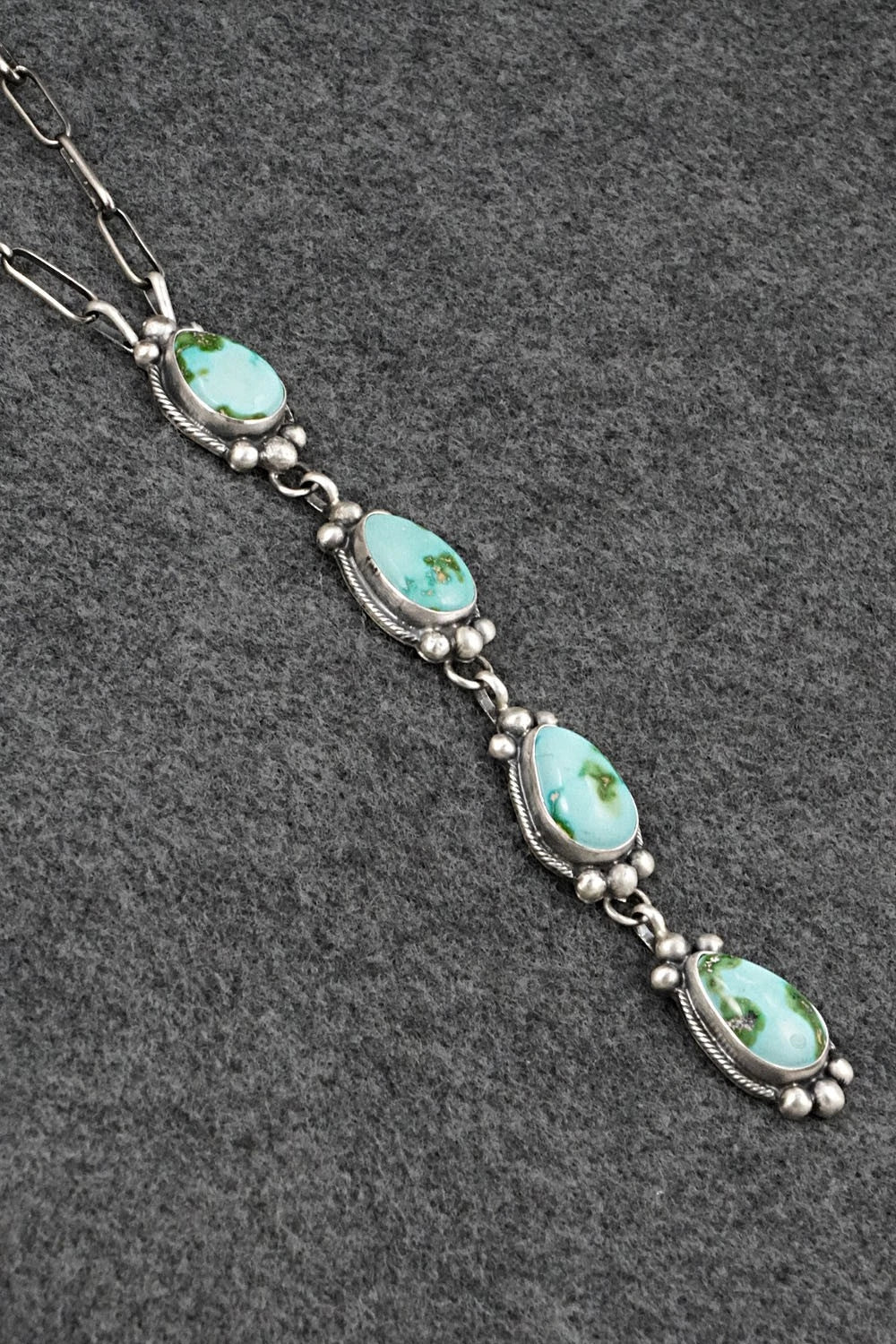 Turquoise & Sterling Silver Necklace - Bobby Johnson