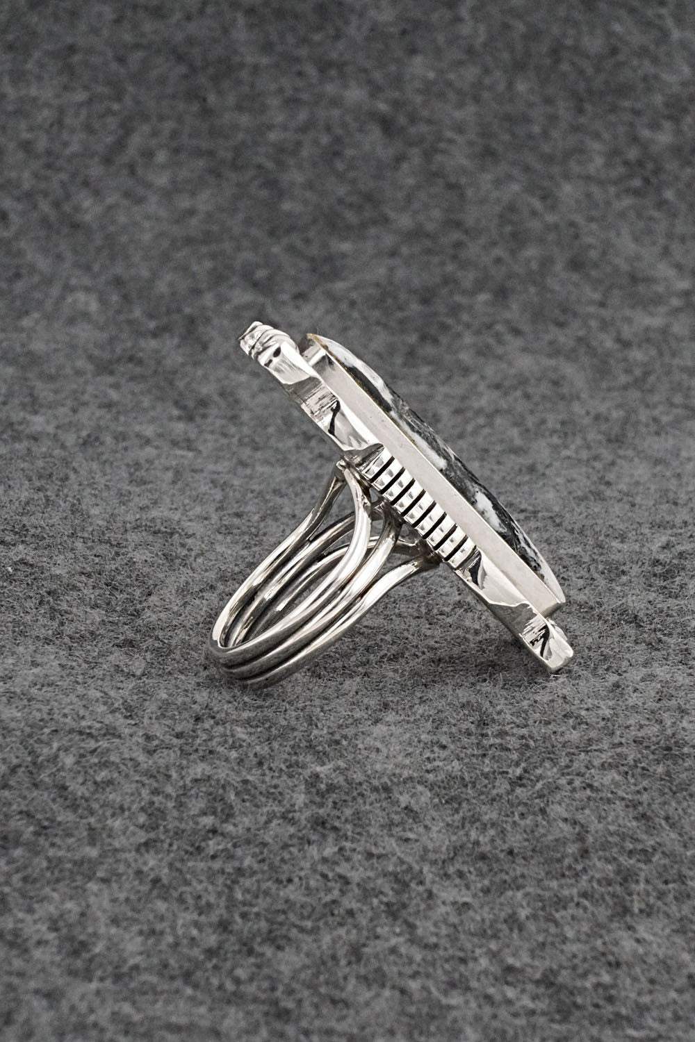 White Buffalo & Sterling Silver Ring - Larson Lee - Size 8