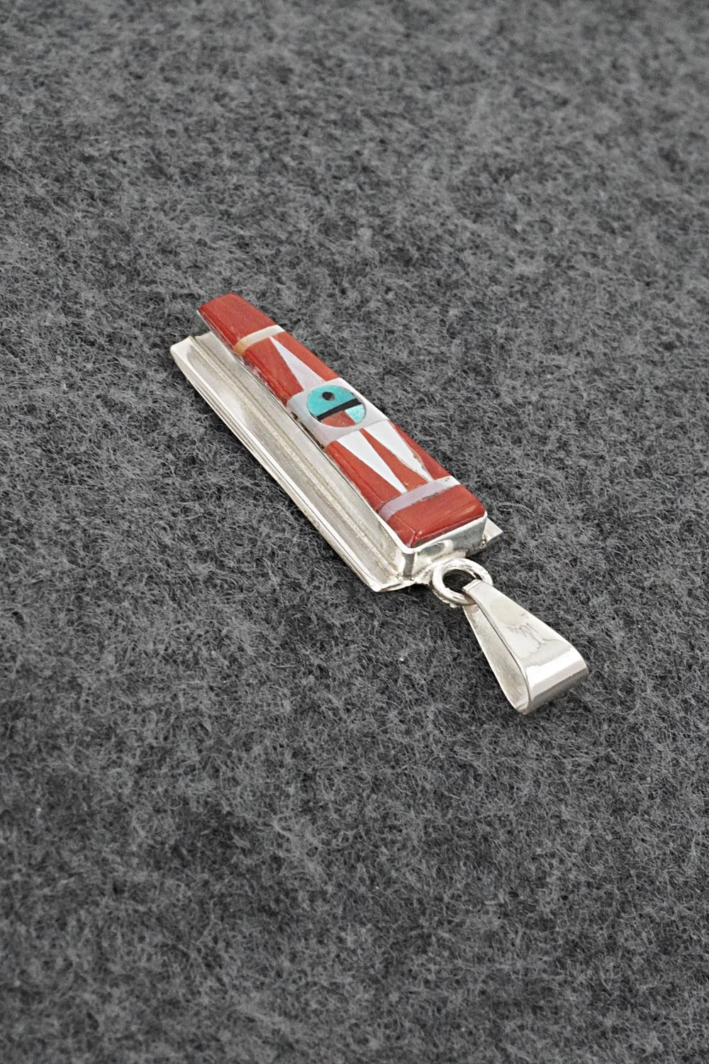 Multi Stone & Sterling Silver Pendant - Rayland Edaakie
