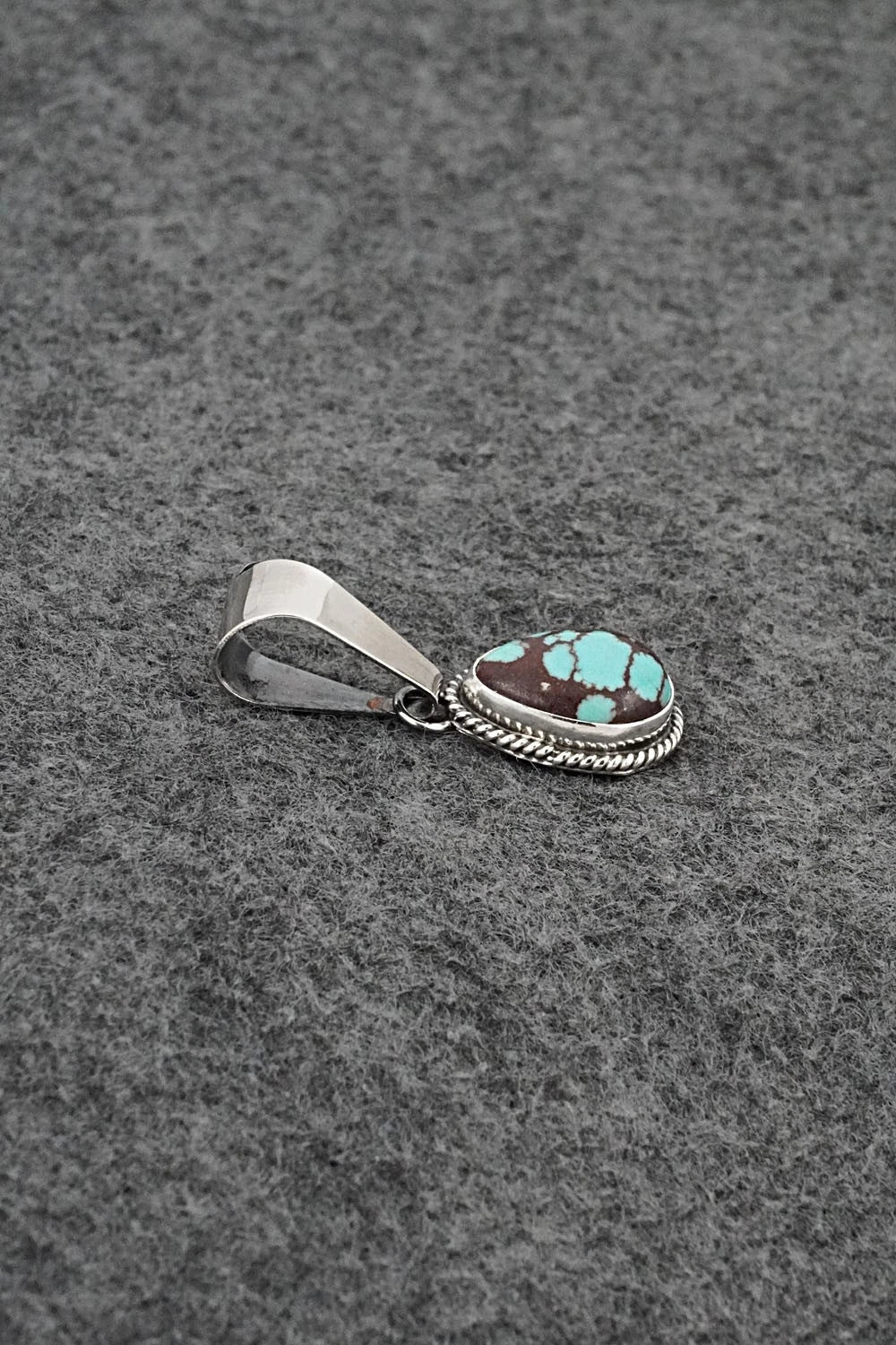 Turquoise & Sterling Silver Pendant - Eugene Gruber