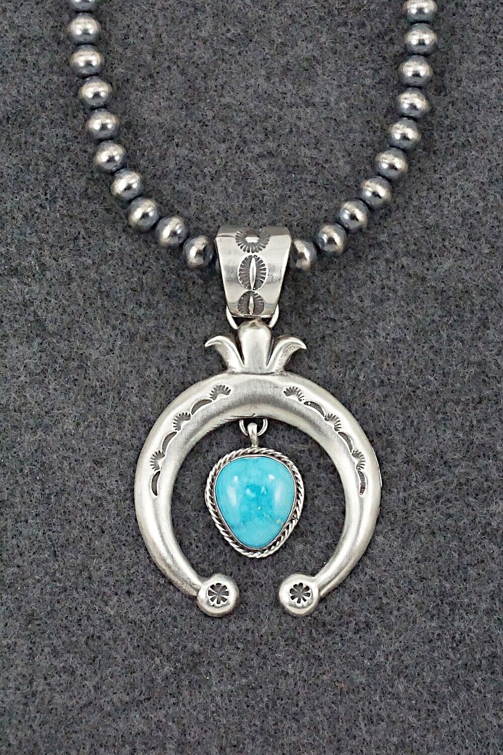 Turquoise & Sterling Silver Naja Necklace - Paige Gordon