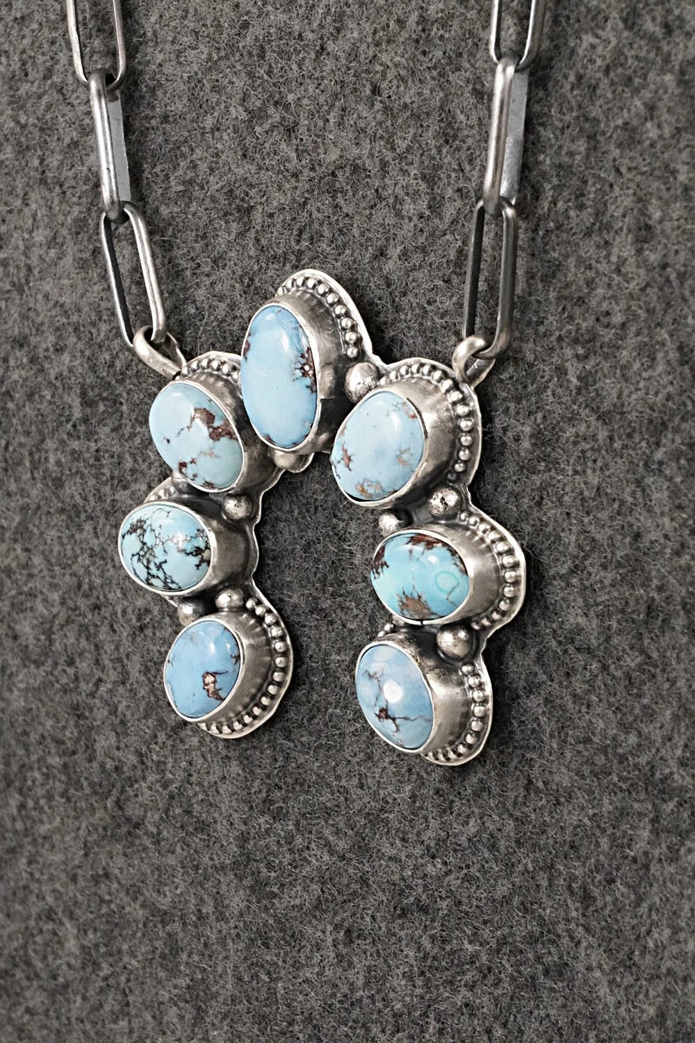 Turquoise & Sterling Silver Necklace - Darrin Livingston