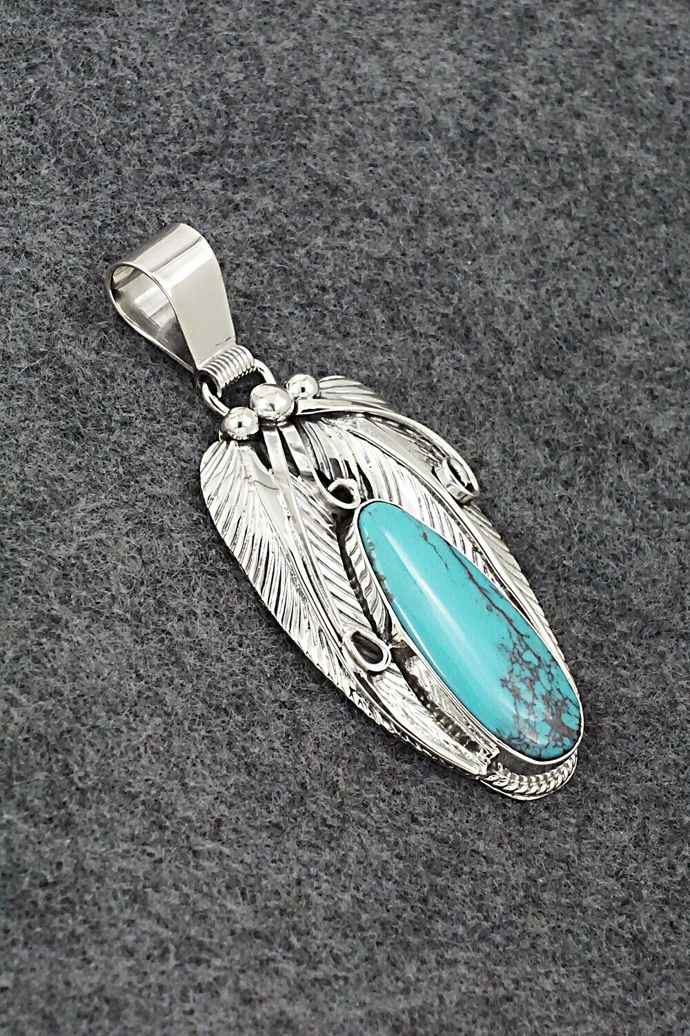 Turquoise & Sterling Silver Pendant - Davey Morgan