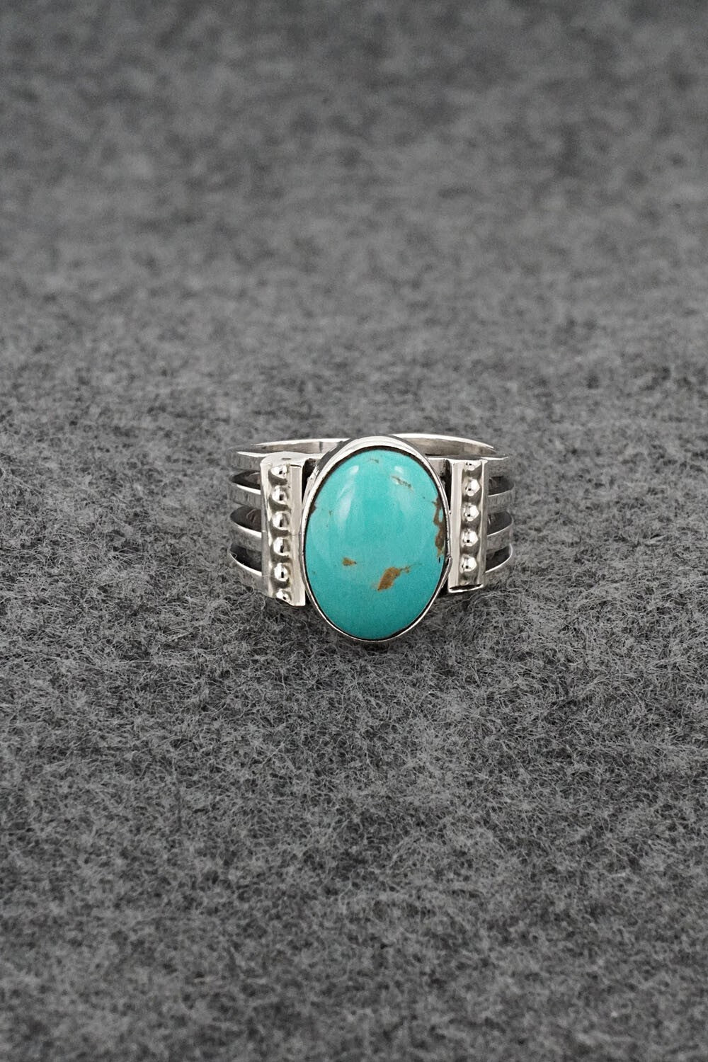 Turquoise & Sterling Silver Ring - Thomas Yazzie - Size 7