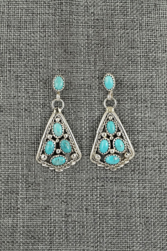 Turquoise & Sterling Silver Earrings - Melvin Chee