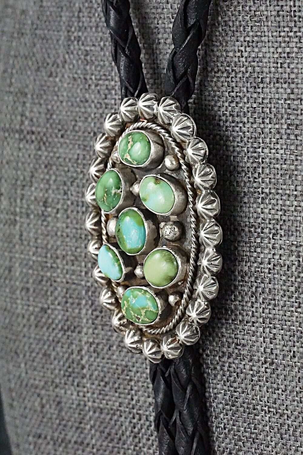 Turquoise & Sterling Silver Bolo Tie - Paige Gordon