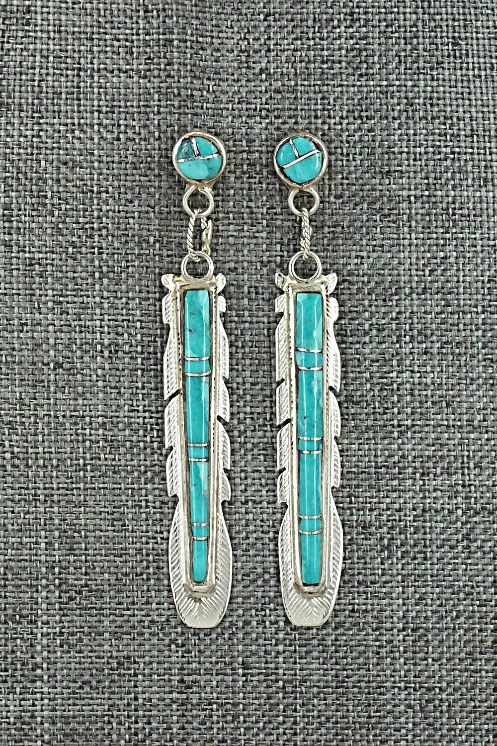 Turquoise & Sterling Silver Earrings - Terrance Panteah