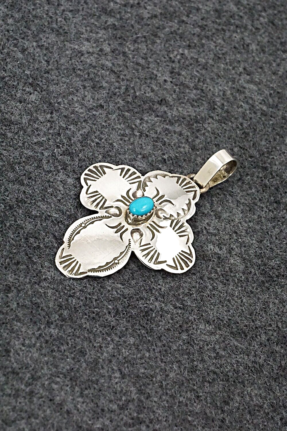 Turquoise & Sterling Silver Pendant - Bertha Begay