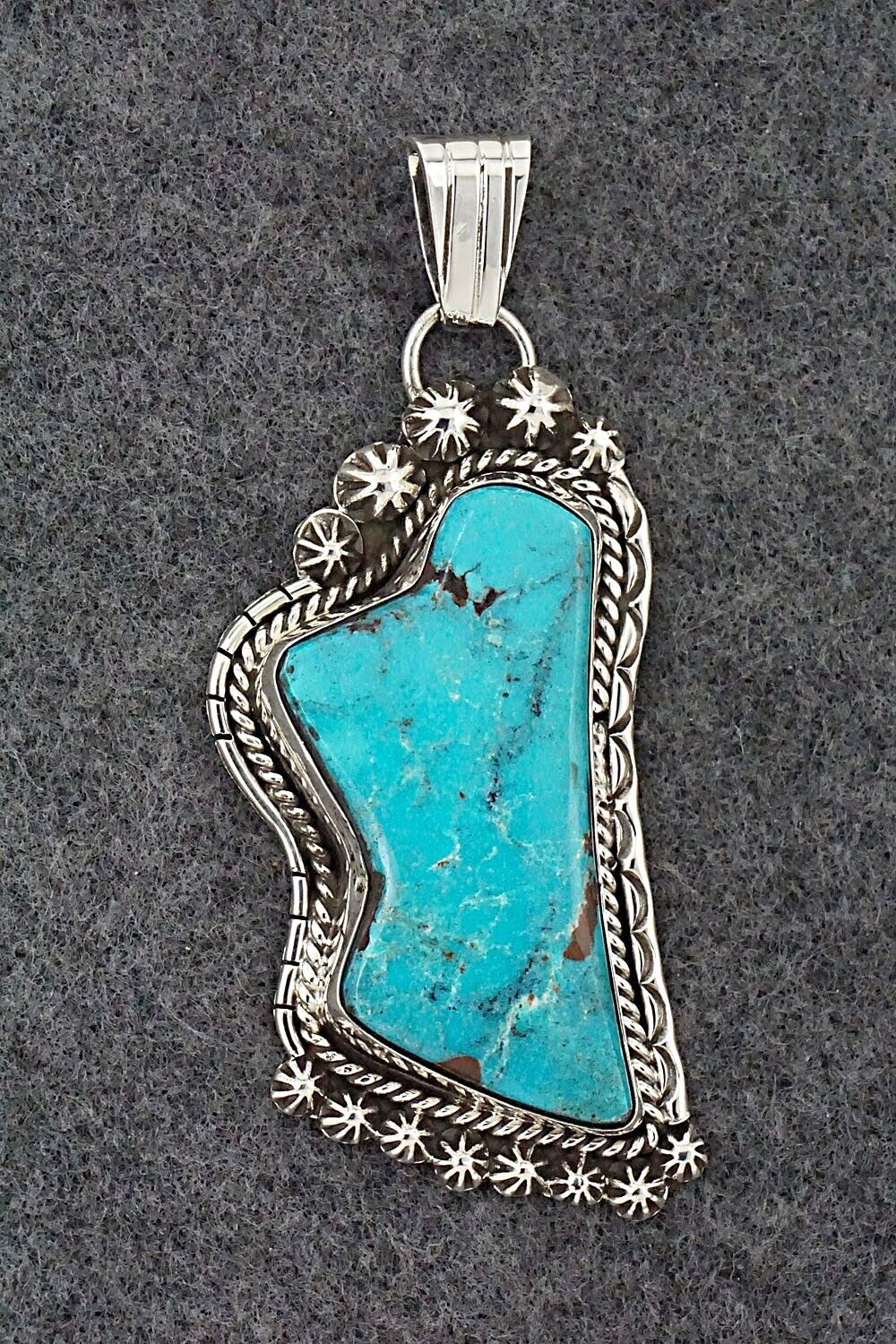 Turquoise & Sterling Silver Pendant - Rita Largo