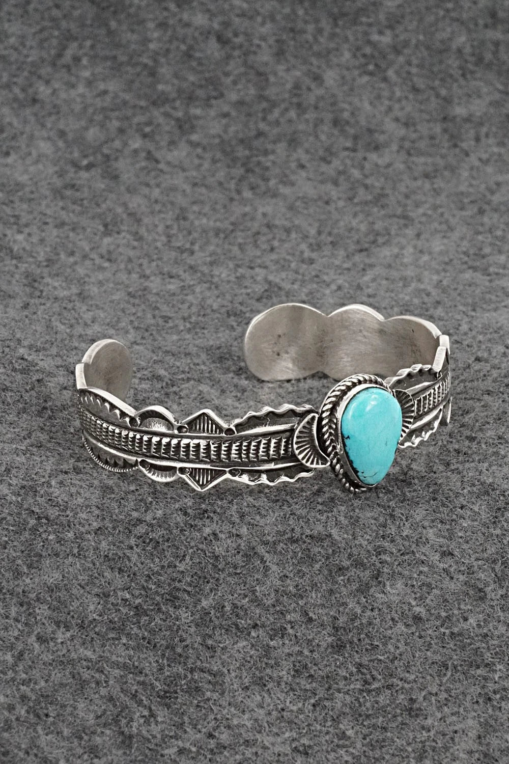 Turquoise & Sterling Silver Bracelet - Leonard Maloney
