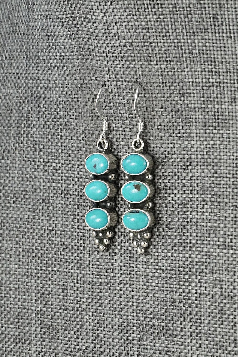 Turquoise & Sterling Silver Earrings - Gary Shorty