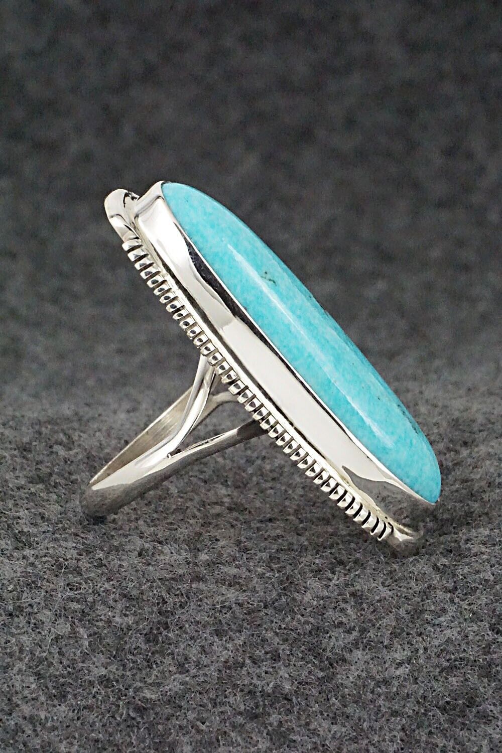 Turquoise & Sterling Silver Ring - James Francisco - Size 8.75