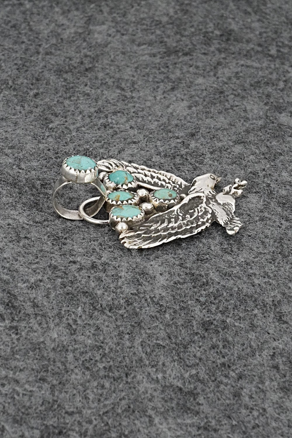 Turquoise & Sterling Silver Pendant - Priscilla Reeder