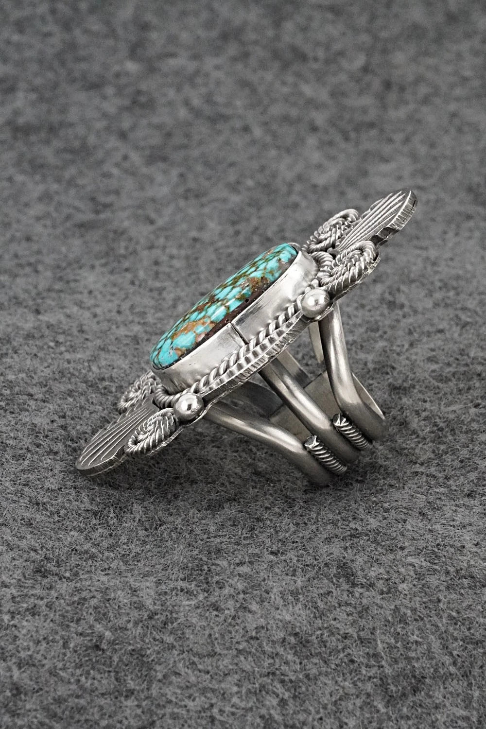 Turquoise & Sterling Silver Ring - Michael Calladitto - Size 7.5