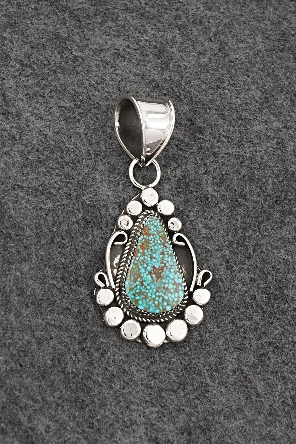 Turquoise & Sterling Silver Pendant - Phil Nez