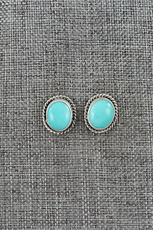 Turquoise & Sterling Silver Earrings - Marco Begaye