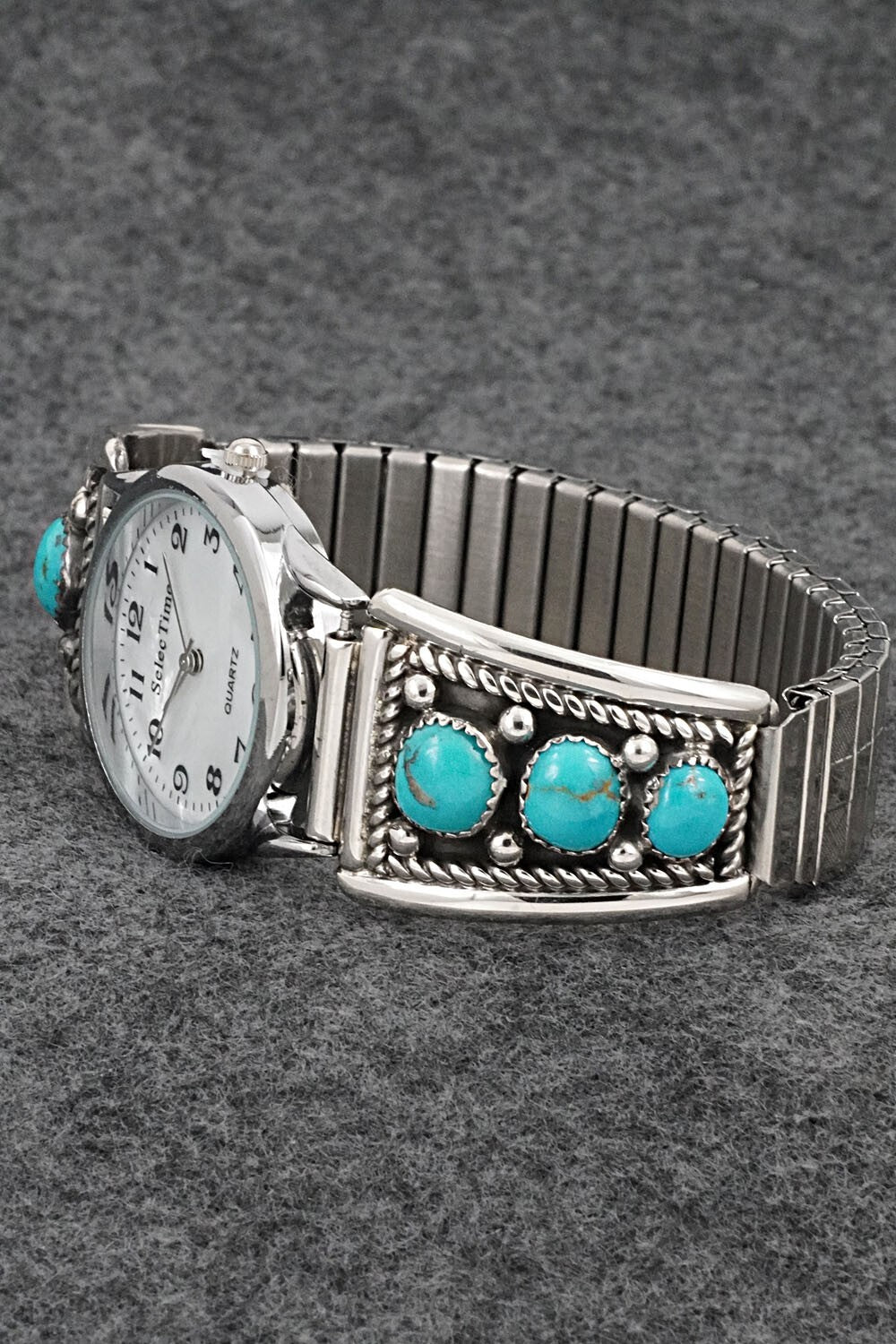 Turquoise & Sterling Silver Watch Bracelet - Paul Largo