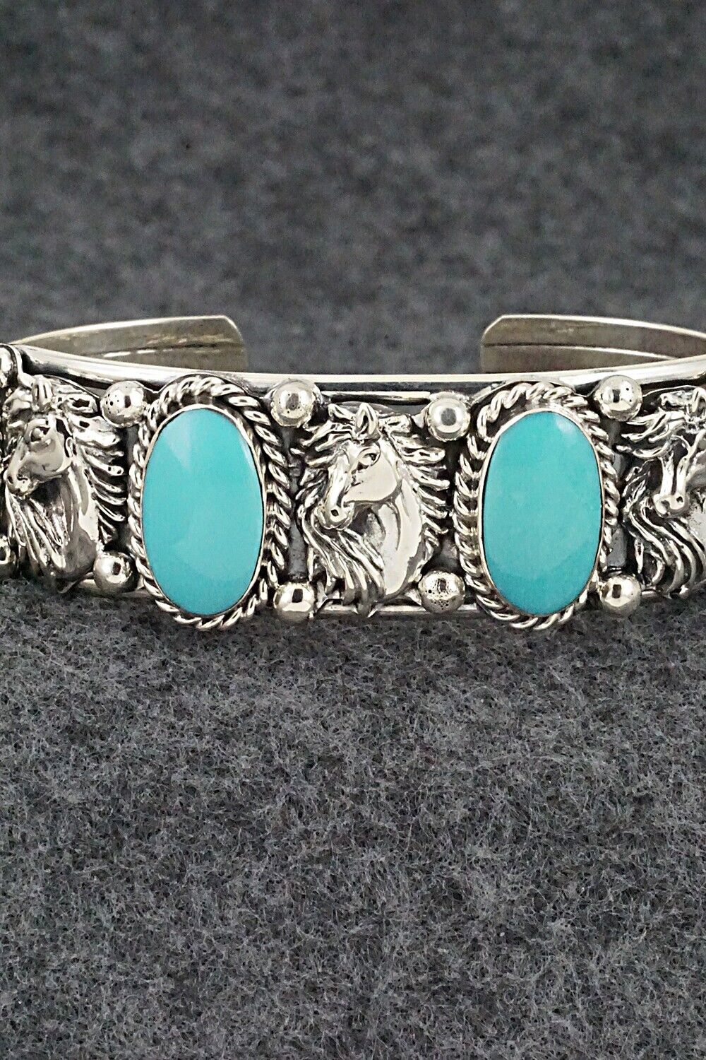 Turquoise & Sterling Silver Bracelet - Bobby Platero