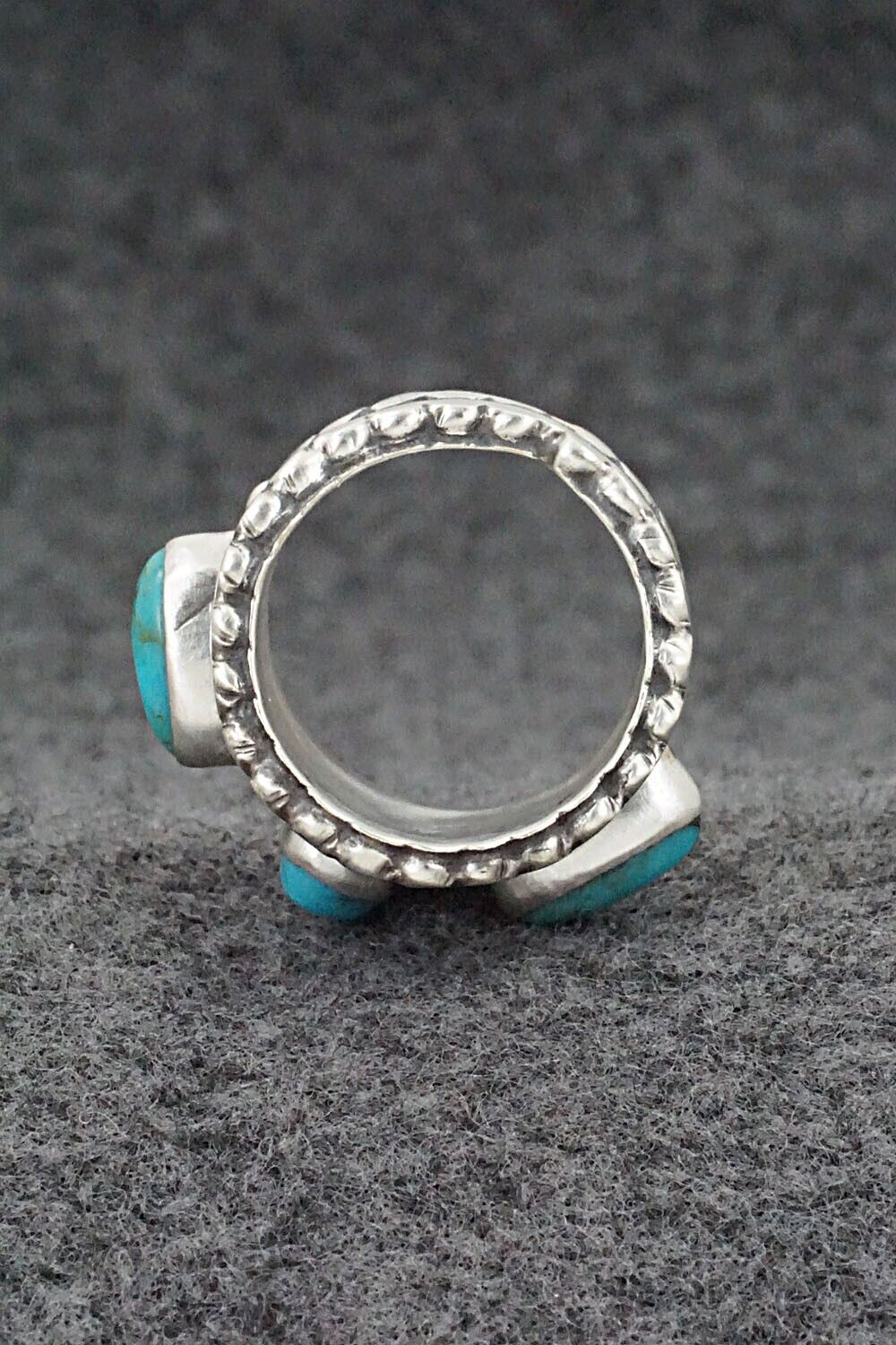 Turquoise & Sterling Silver Ring - Andrew Vandever - Size 7