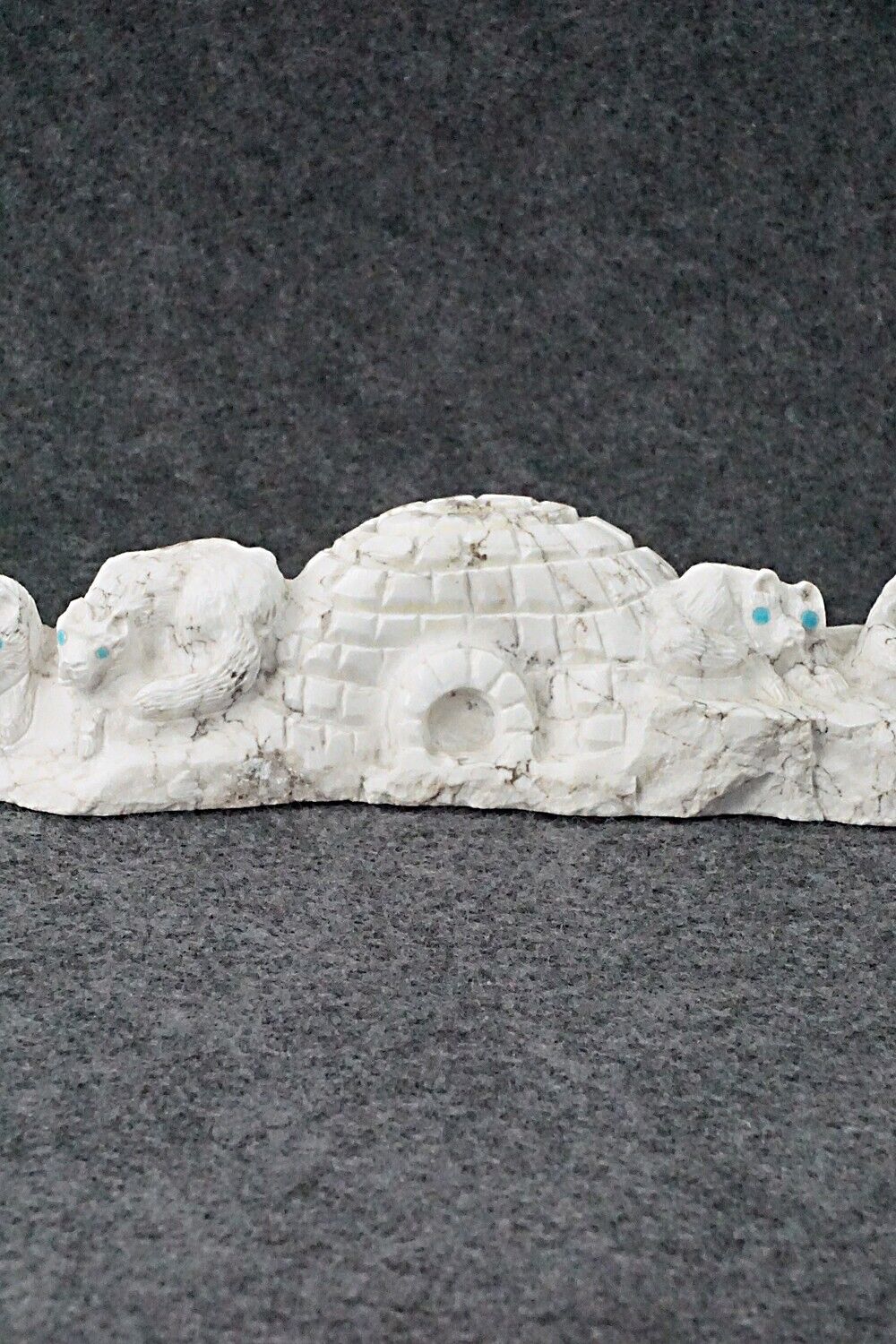 Wolves Zuni Fetish Carving - Chris Peina