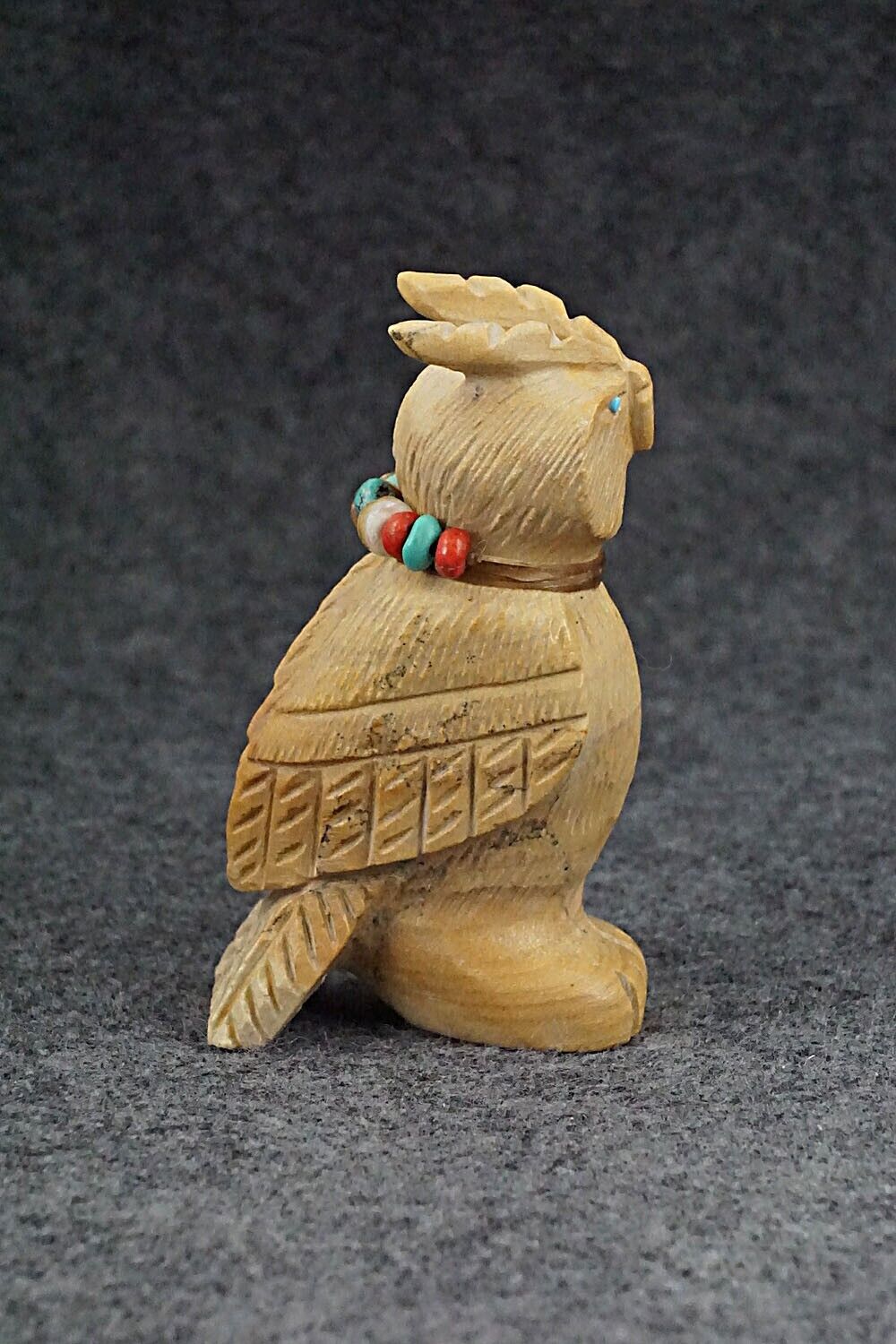Horned Owl Zuni Fetish Carving - Douglas Martza