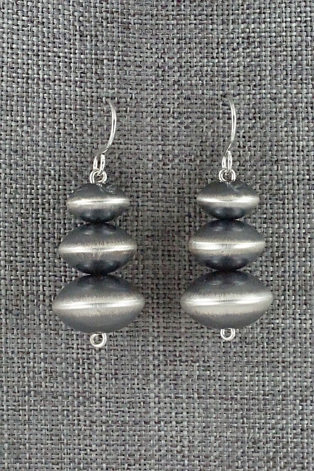 Sterling Silver Navajo Pearl Earrings - Tonisha Haley